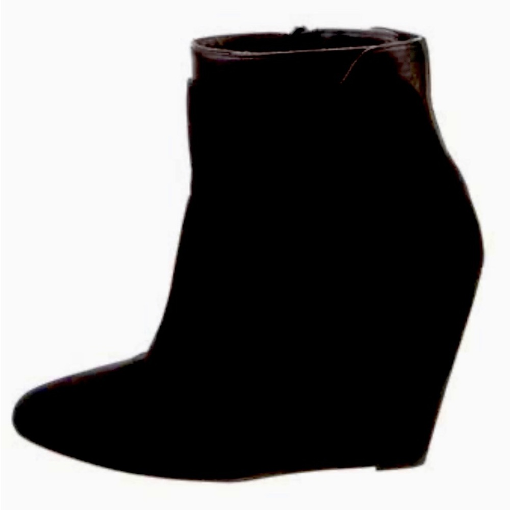 Vince suede black wedged boogie 10